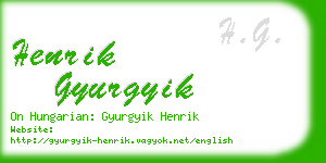 henrik gyurgyik business card